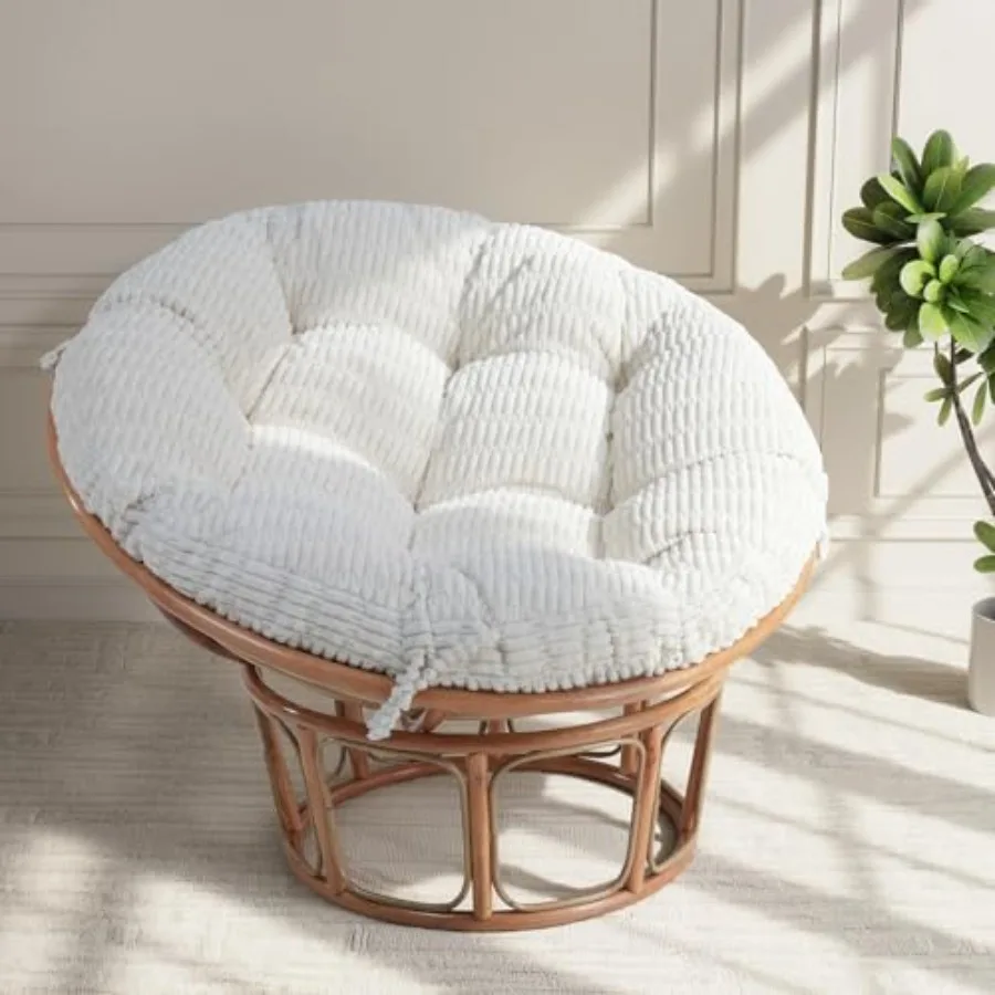 

Подушка для кресла-папасан круглая, мягкая, из вельвета, без каркаса, для использования в помещении и на улице, для кресла-яйцо, 48 X