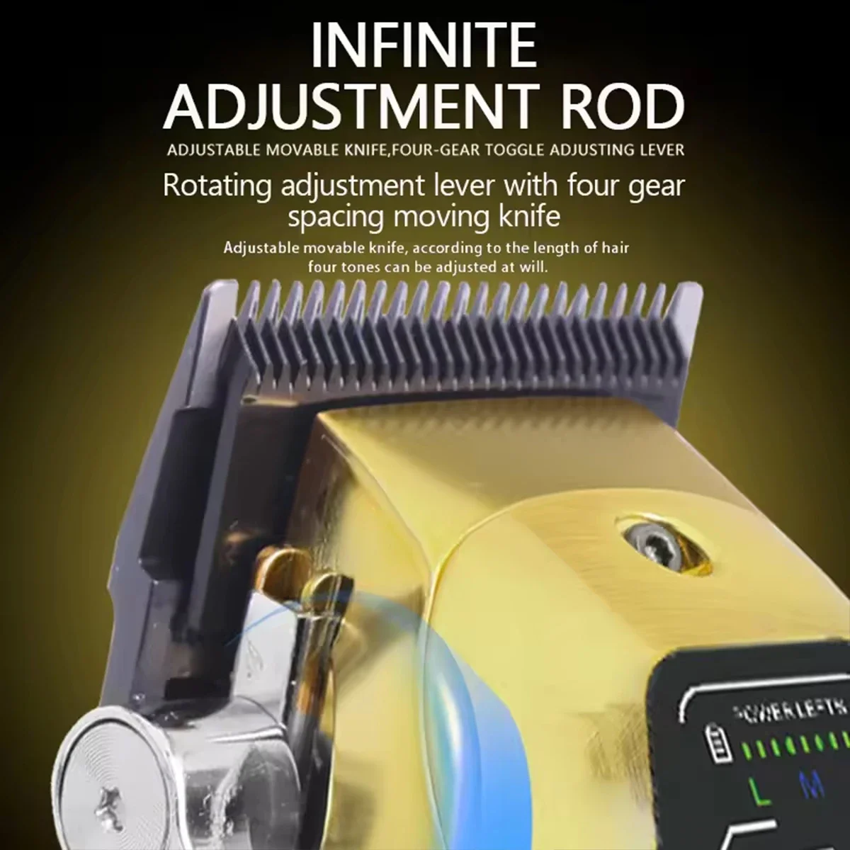 المهنية مشابك شعر الرجال عدة KEMEI كامل الجسم المعدني DLC شفرة LED عرض رجالي آلة حلاقة المهنية الحلاق