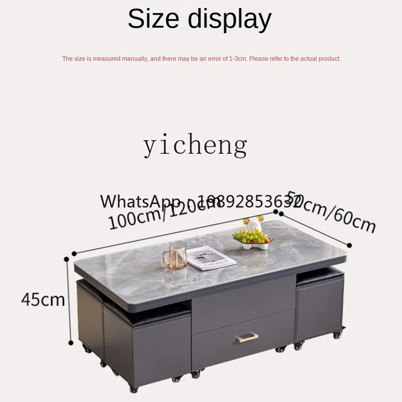 AA Changing Dining Table Dual-Use Integrated Living Room Home Two-in-One Folding Movable Multifunctional