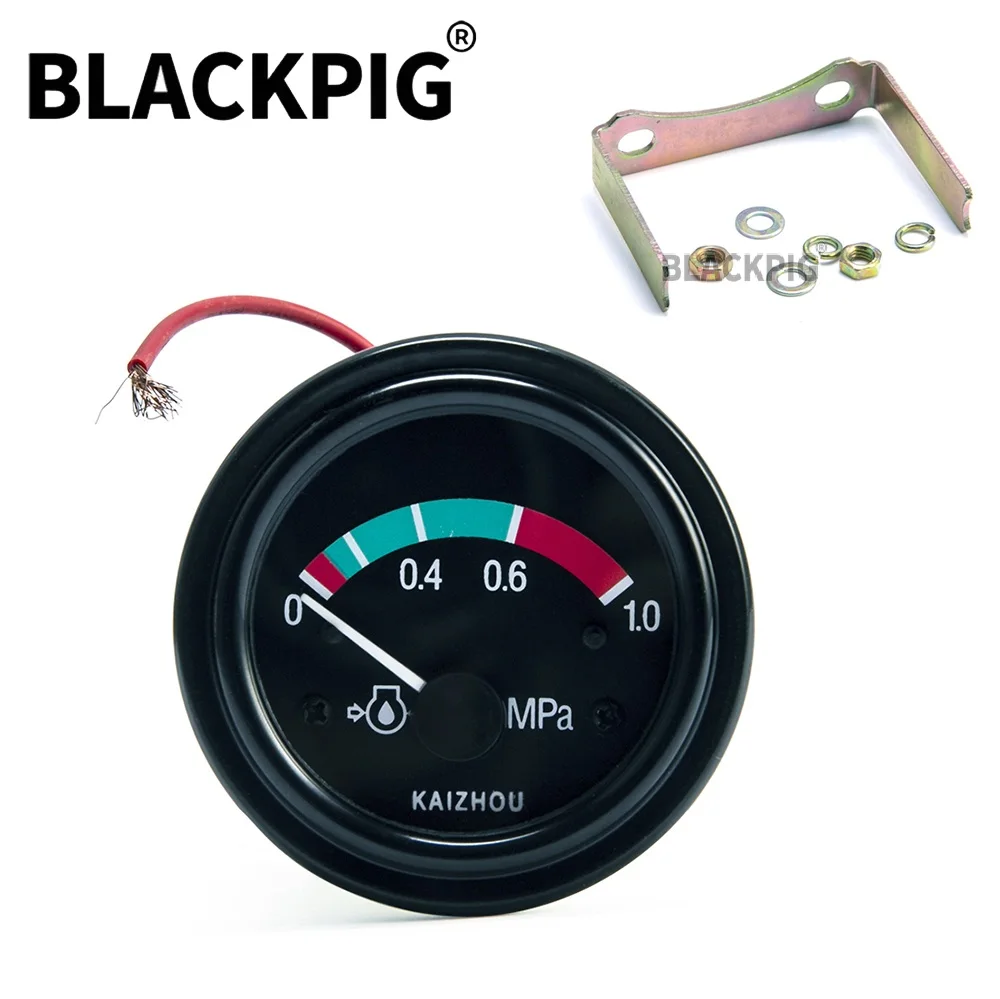 New 0-1Mpa 0-10Bars Diesel Engine Oil Pressure Gauge 1 Mpa 10Bars Diesel Generator Gauge Meter For Genset Parts 52MM