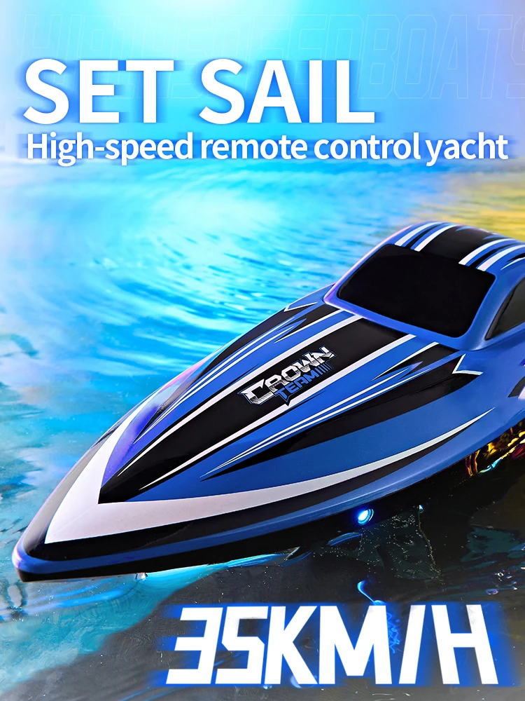 New Hj818 High-Speed Remote-Controlled Speedboat Children'S Water Toy Competitive Boat Model Waterproof Electric Boat Kids Toys