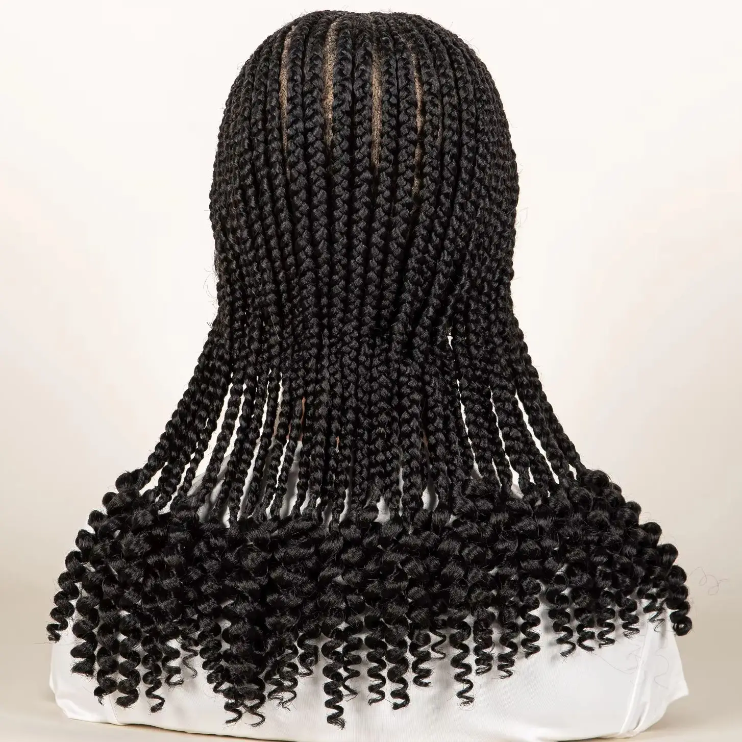 S Shape Hairline Synthetic Cornrow Braided Wigs 14 Inch Full Lace Braids Wig Short Natural Black Knotless Wig
