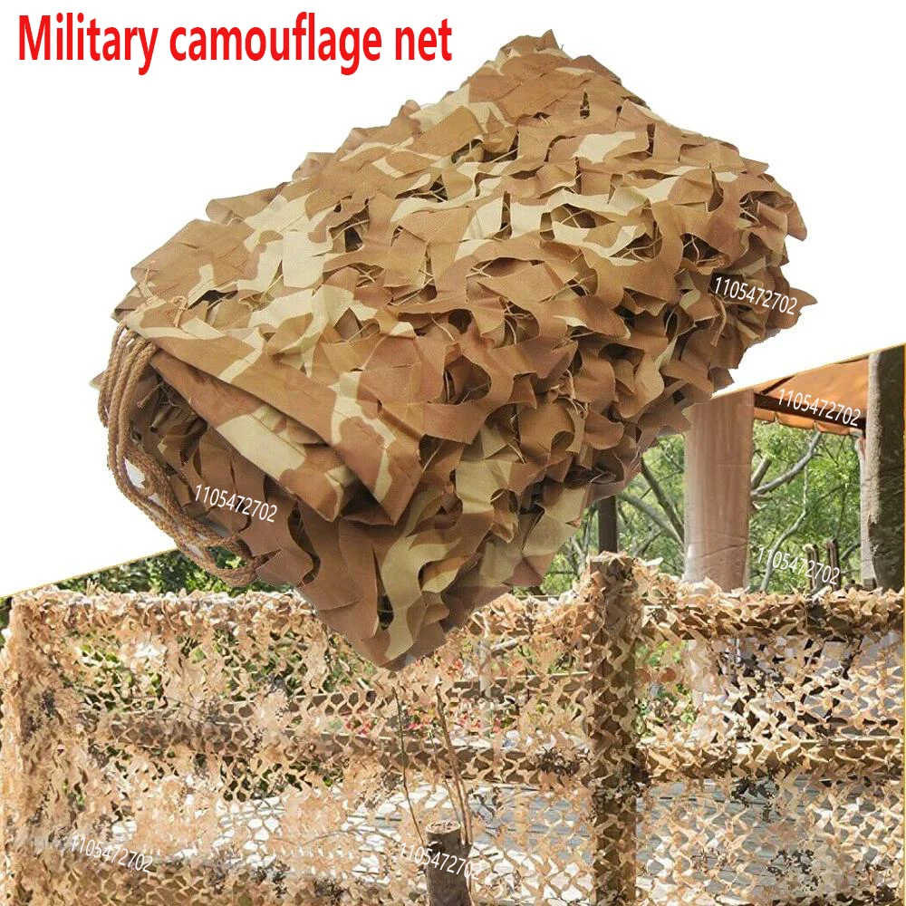 Reinforced Camouflage Net Double-Layer Oxford Cloth for Shelter Decoration, Sunshade, Camouflage Fence, Camping