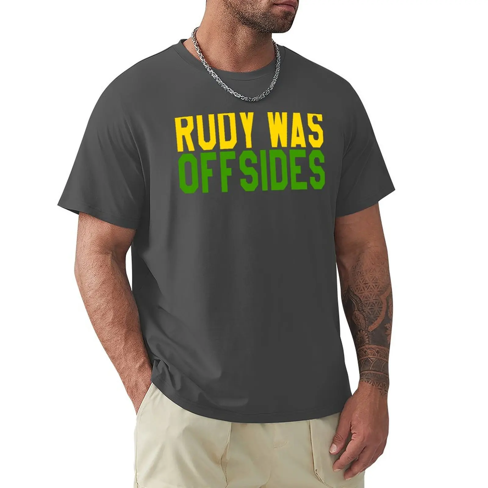 Rudy Was Off Sides T-Shirt sports fans new edition heavyweights mens t shirts casual stylish