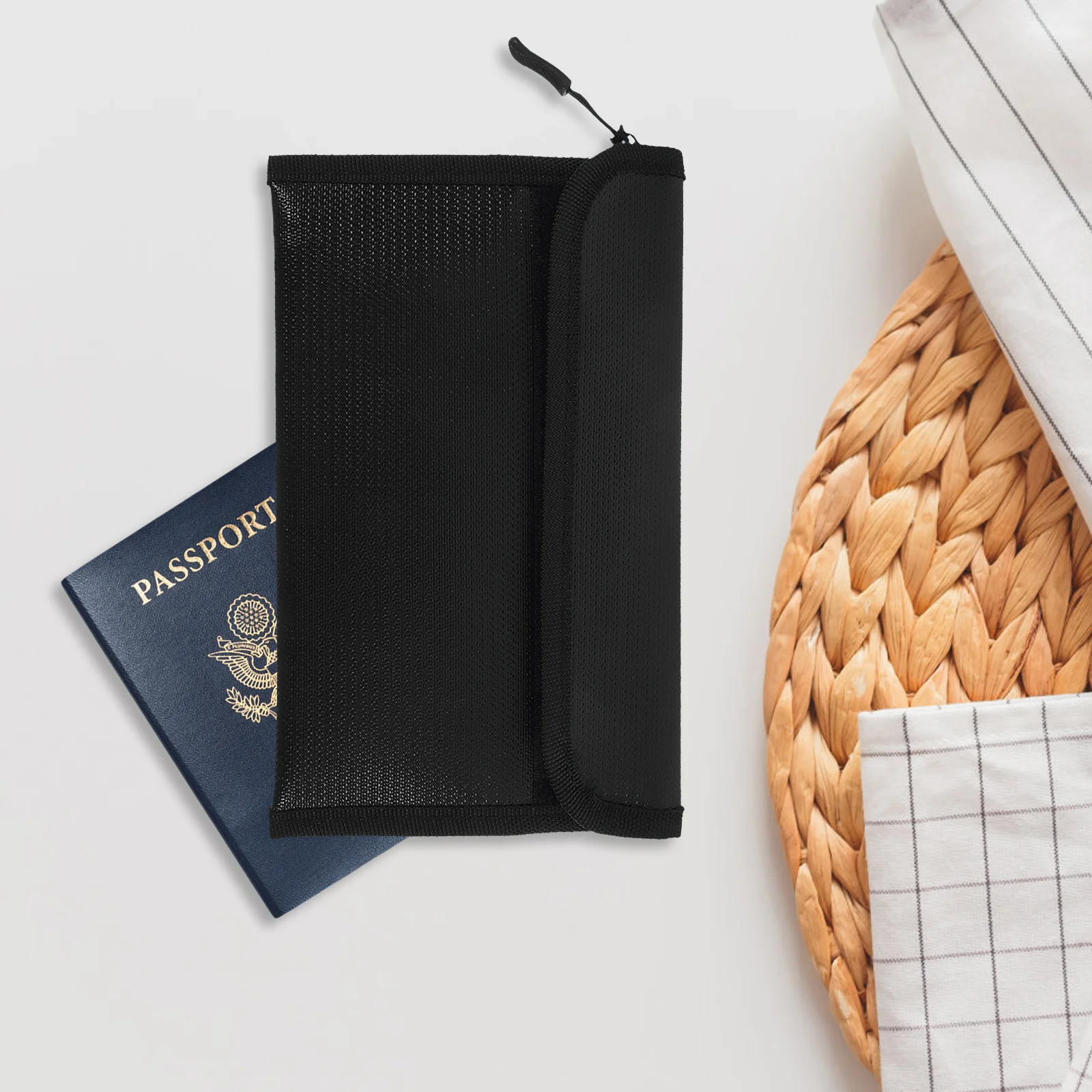 Saco de documentos à prova d'água, à prova de fogo, recipiente de recibos, organizador de arquivo, bolsa multiuso com zíper, saco de documentos