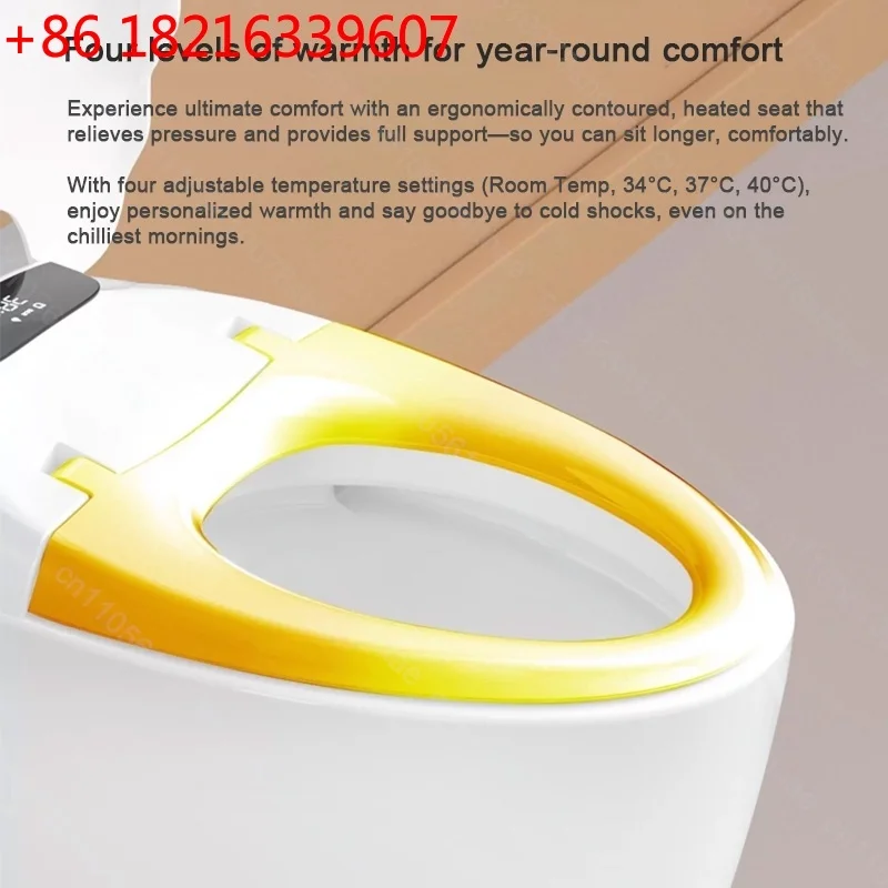 YAO YAO Smart Bidet Toilet with Auto Open Lid Heated Seat Foot-Touch Flush Warm Air Drying No Water Pressure Limit Intelligent