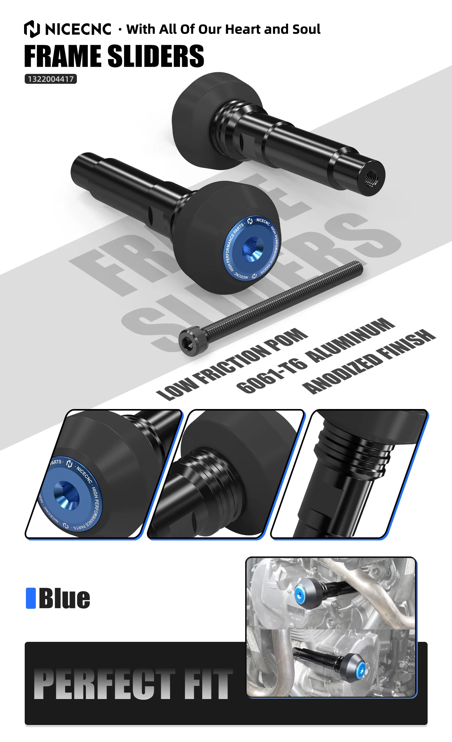 Für Suzuki DR650 1996-2025 NICECNC Motorrad Sturzpads Motor Schutz Crash-schutz Für Suzuki DR650 S DR650 SE 2024 2023 – Detail 1