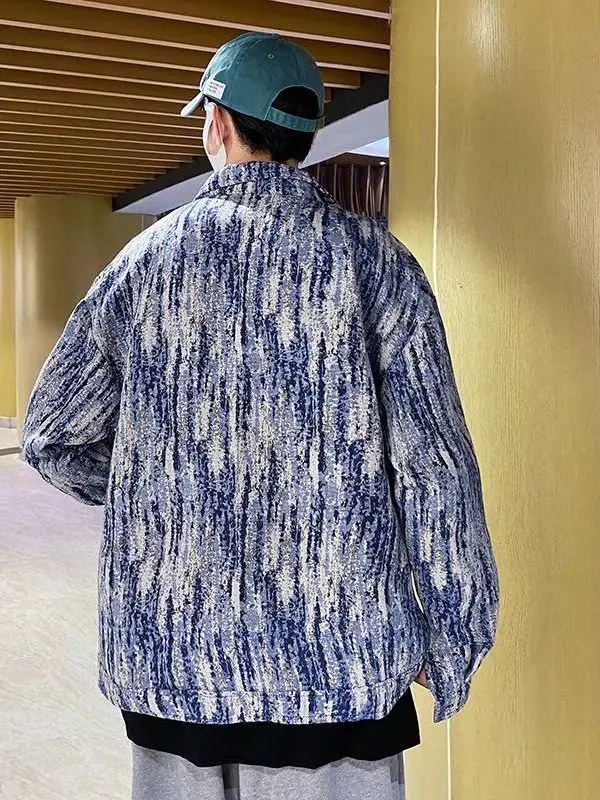 

Мужская джинсовая куртка Waed Jaet, весенне-осенняя модная Гонконгская рабочая одежда Sle Street Faion, высококачественный топ 2024