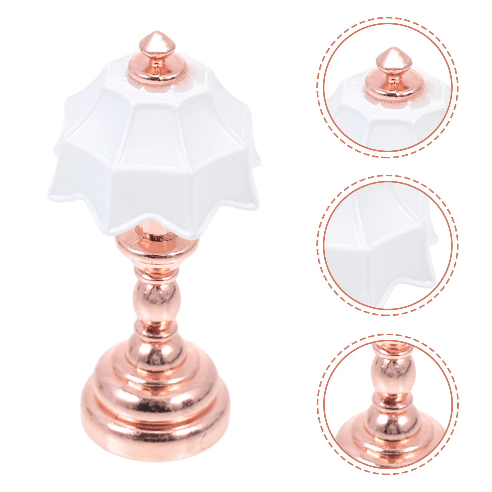 

1pcs 1:12 Miniature French Desk Lamp Lights Dollhouse Unlit Mini Bedside Lamp Bedroom Living Room Home Furniture Model Toys