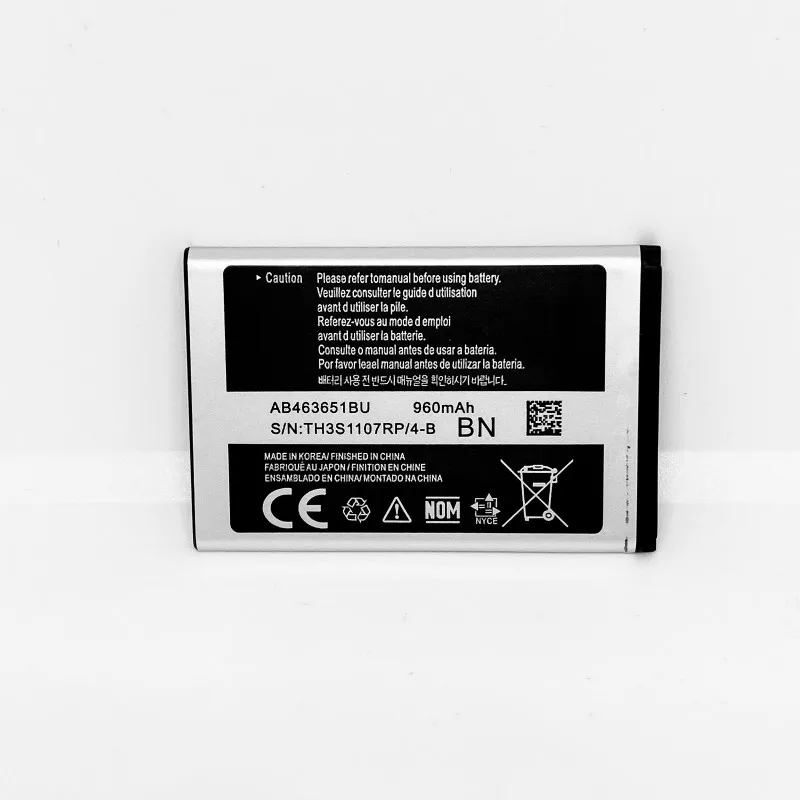 High Quality AB463651BU Battery for Samsung GT-C3060R C3222 C3322 C3530 S5600 S5610 S7070 P220 P260 AB463651BA AB463651BE