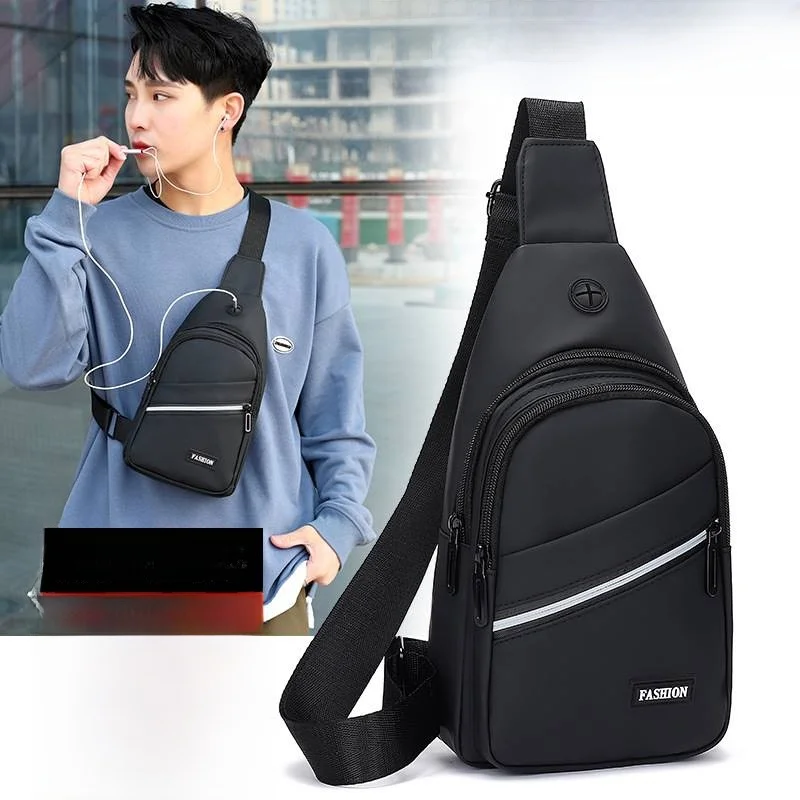 

2026 New Men's Faion Busin Crossbody Bag Contrast Color Leisure Diagonal oulder Bag Multi-level Quali Bapa