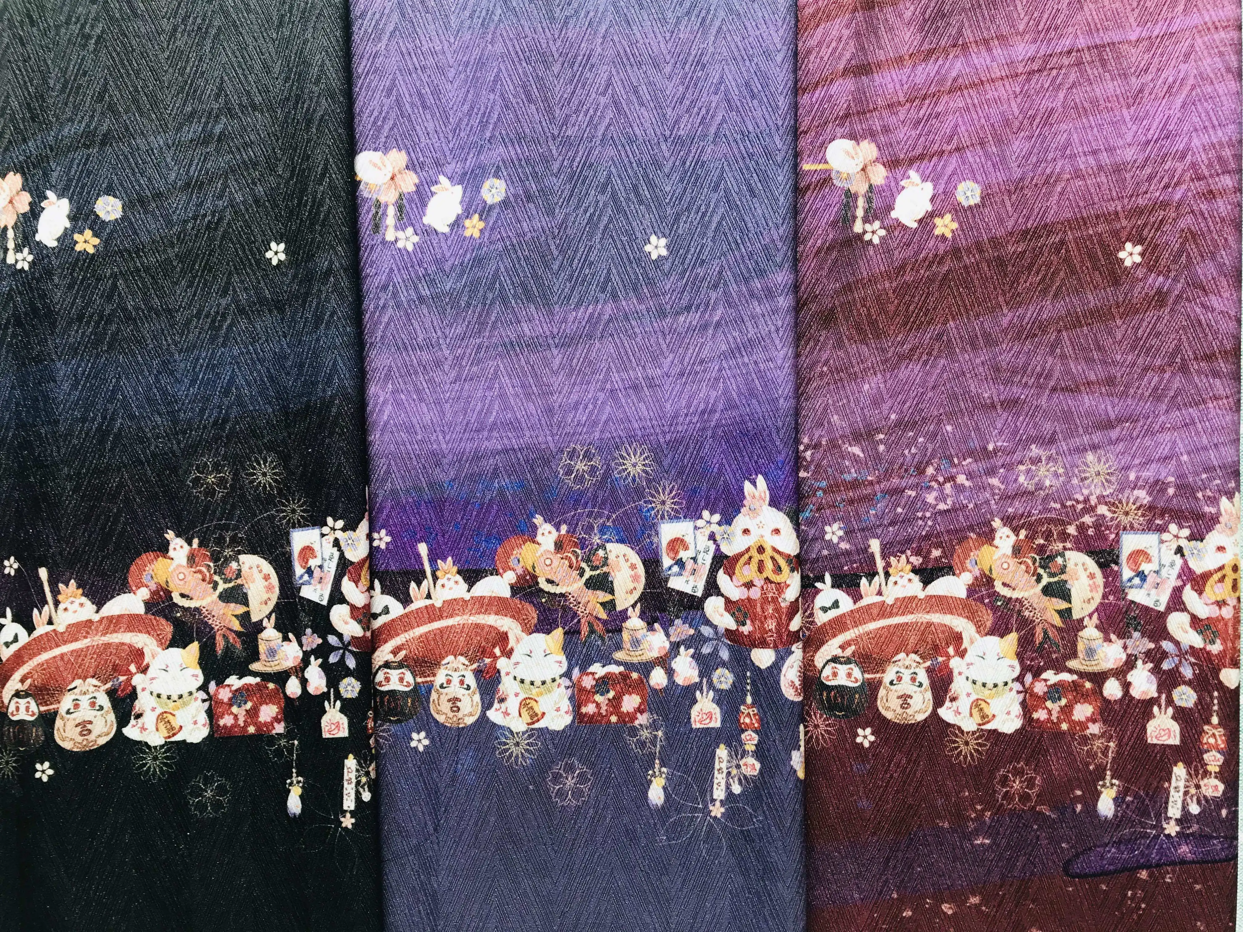 Talisman Rabbit BJD Fabric - Lolita All-Over Print for Doll Clothes