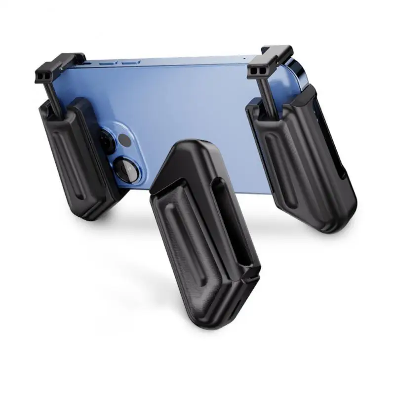 Phone Game Controller Phone Holder Auxiliary Artifact For Iphone Samsung Huawei Mobile Game Handle Game Trigger Portable 2 In 1