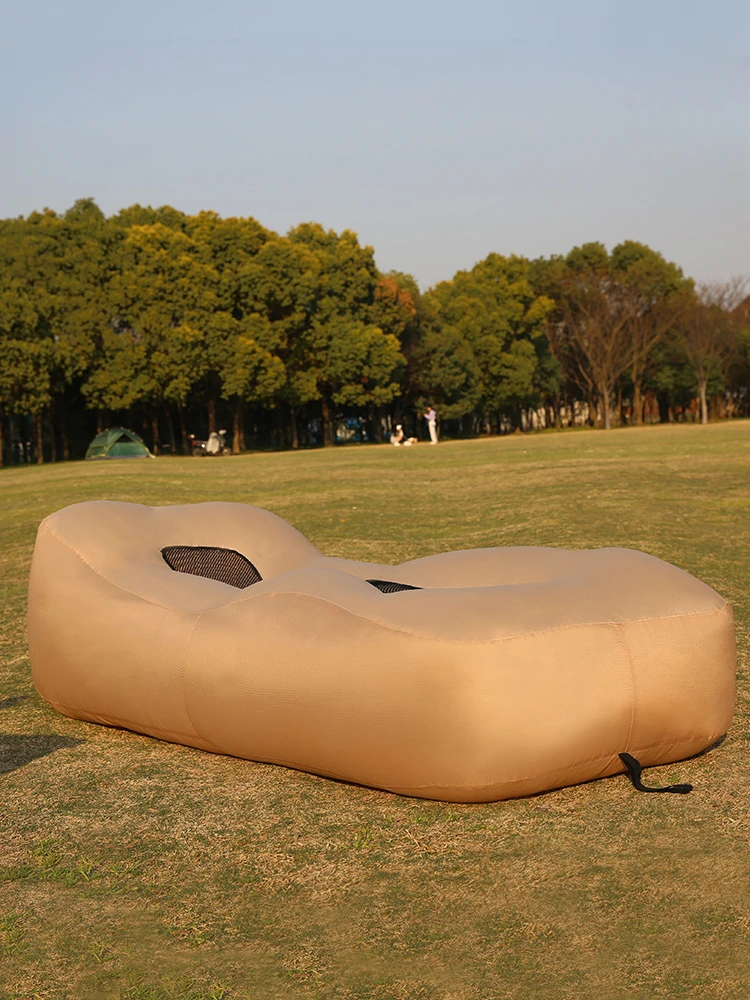 Amphibious lazy outdoor camping fast inflatable sofa single recliner portable inflatable bed music festival supplies