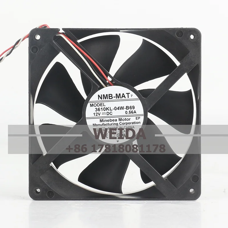 

Chassis fan NMB 9025 DC12V 0.56A 3610KL-04W-B69 Large air cooling fan Double ball fan