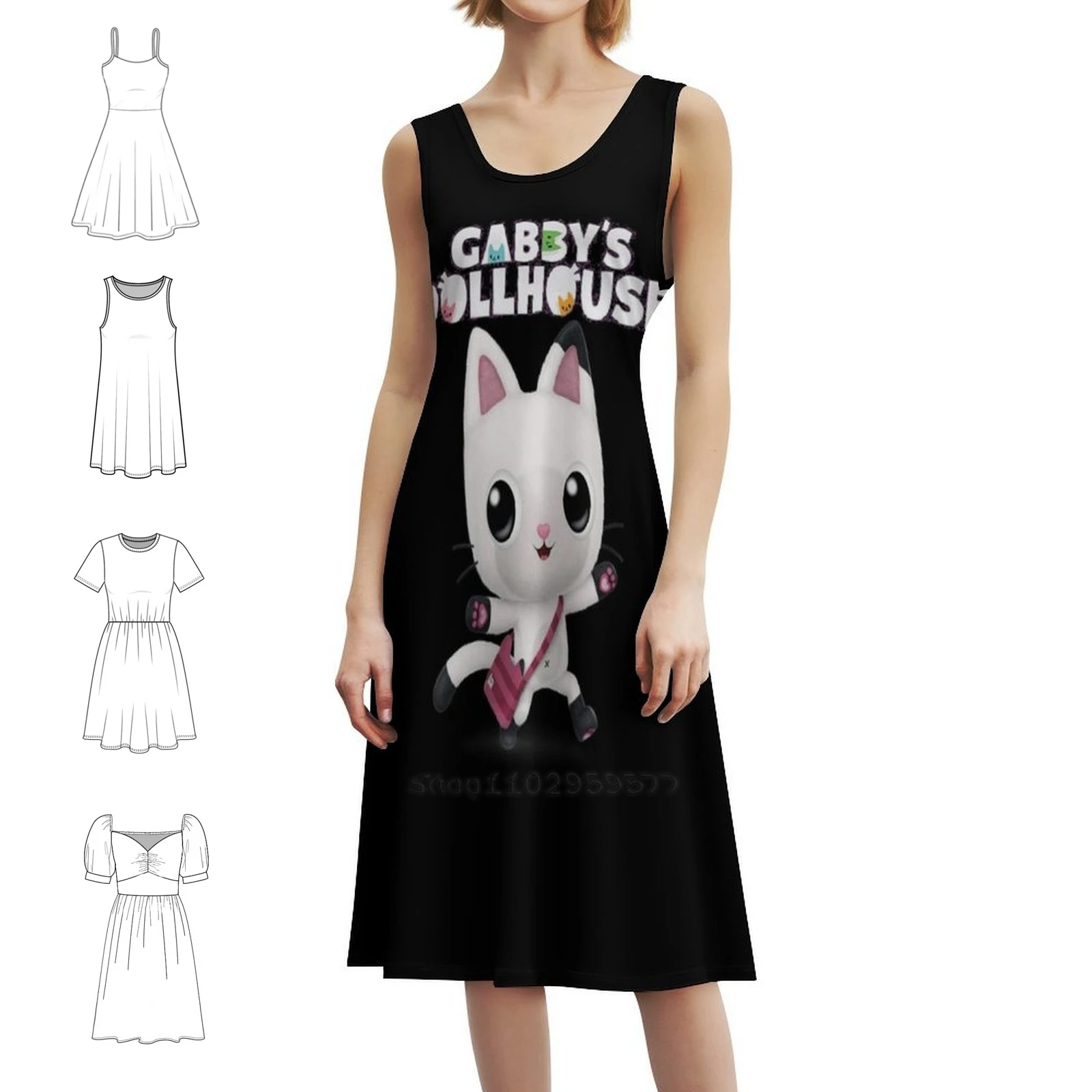 Gabby Dollhouse Boho Chic Dress Elegant Fashion Beach Wedding Party Gown Kids Gabby Dollhouse Cute Gabby Woman Clothes