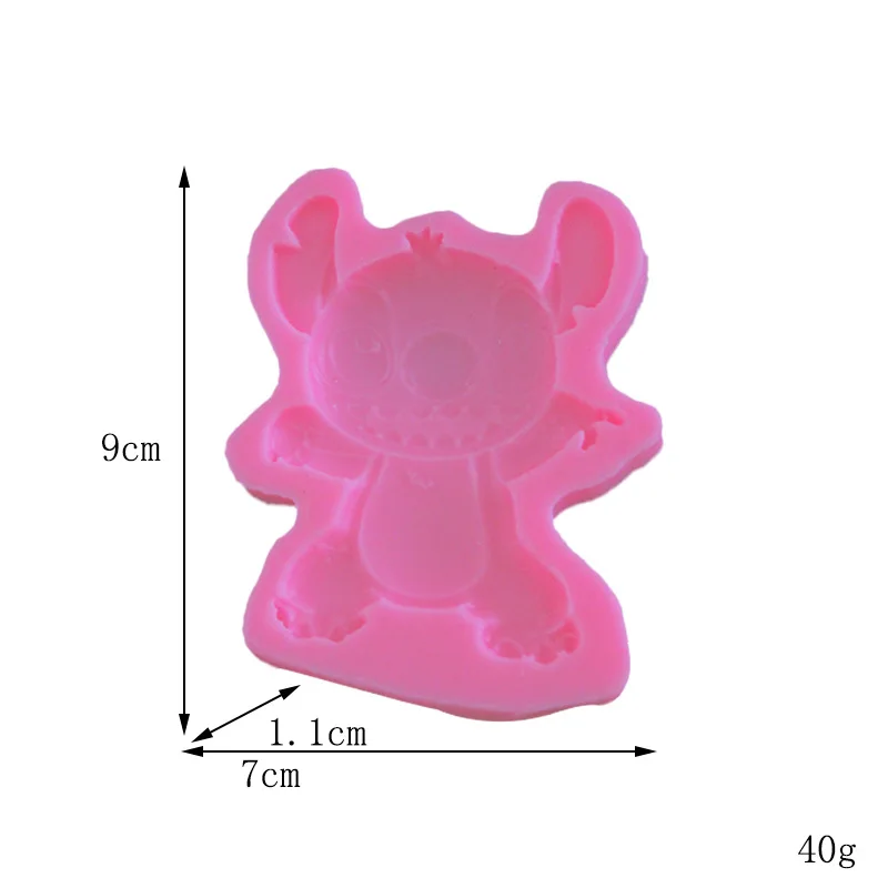 創造性ディズニーステッチチョコレートシリコーン型フリップキャンディデコレーション型漫画ベーキングキッチン用品ケーキクッキー型