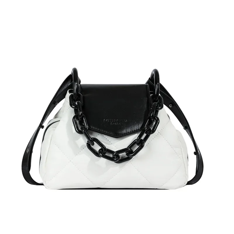 2025 новая модная и персонализированная повседневная сумка через плечо на одно плечо с ромбовидной клетчатой цепочкой