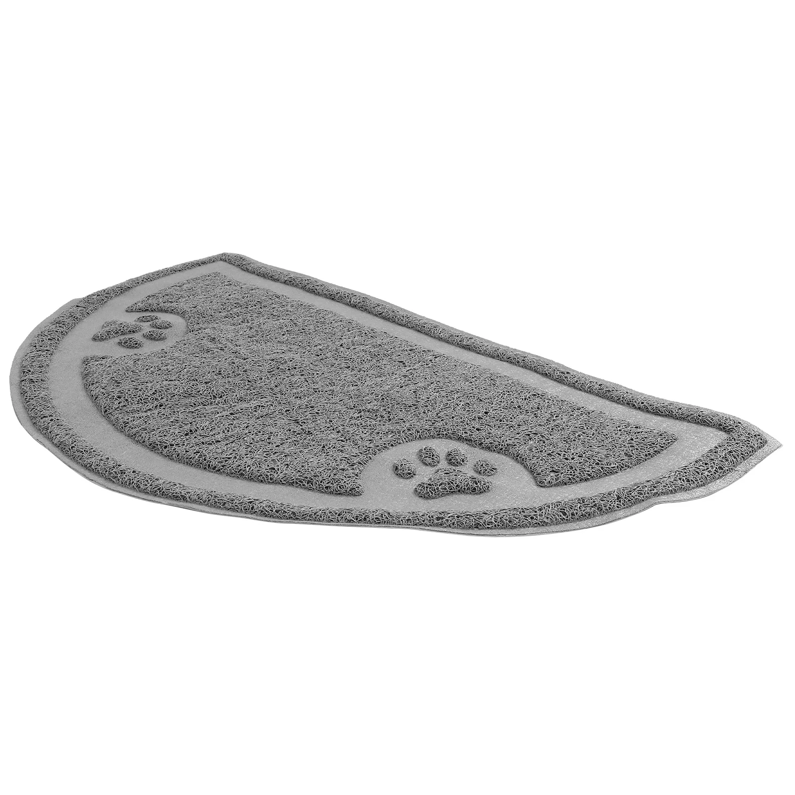 

Pet Puppy Cat Litter Mat Grey Claws Footprint Sleeping Pad Placemat Durable PVC Easy Clean Water Resistant Cat Litter Mat