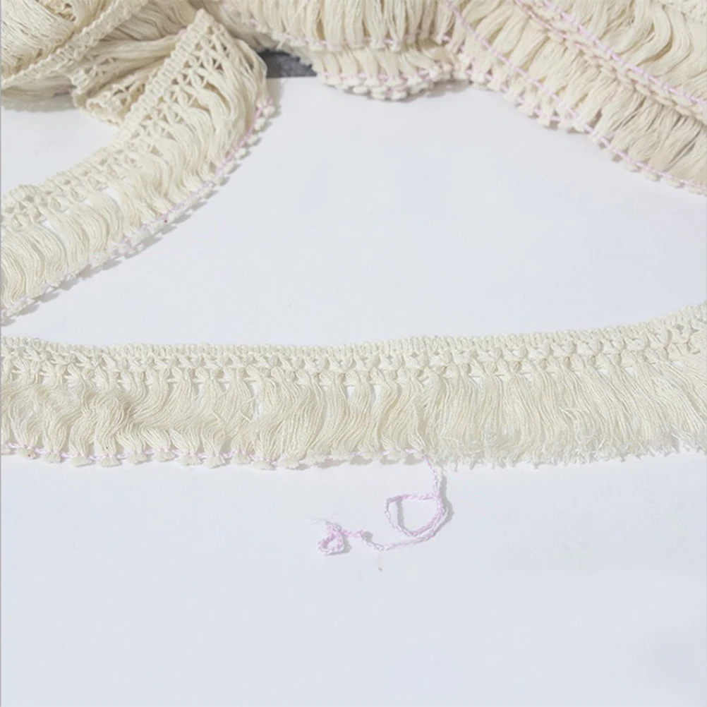 

8pcs 1 Yard Pure Cotton Fringe Trims Diy Sew Glue Decorations For Bags Suitcases Curtains Clothes Crafts Trim Tassel Decor