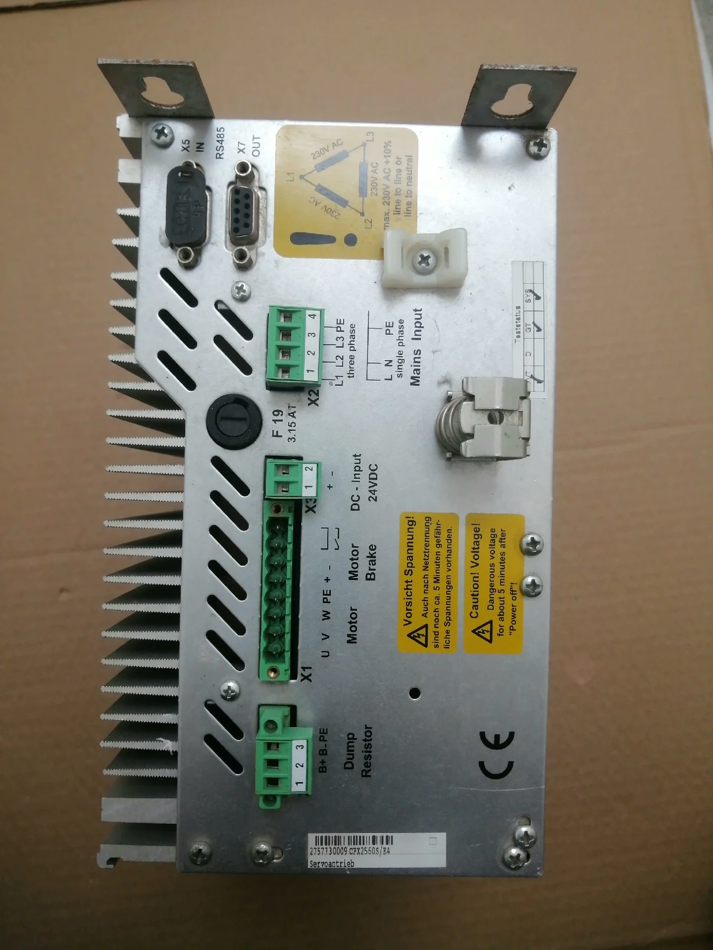 Servo Drive CPX2560S/E4 para Parker
