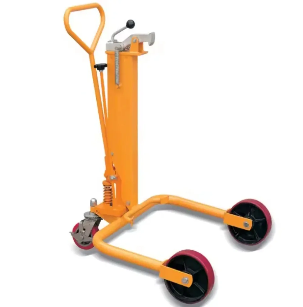 Factory Wholesale  Manual Oil Drum Lifter Portable Three-wheel Hydraulic Trolley Carrier 250KG