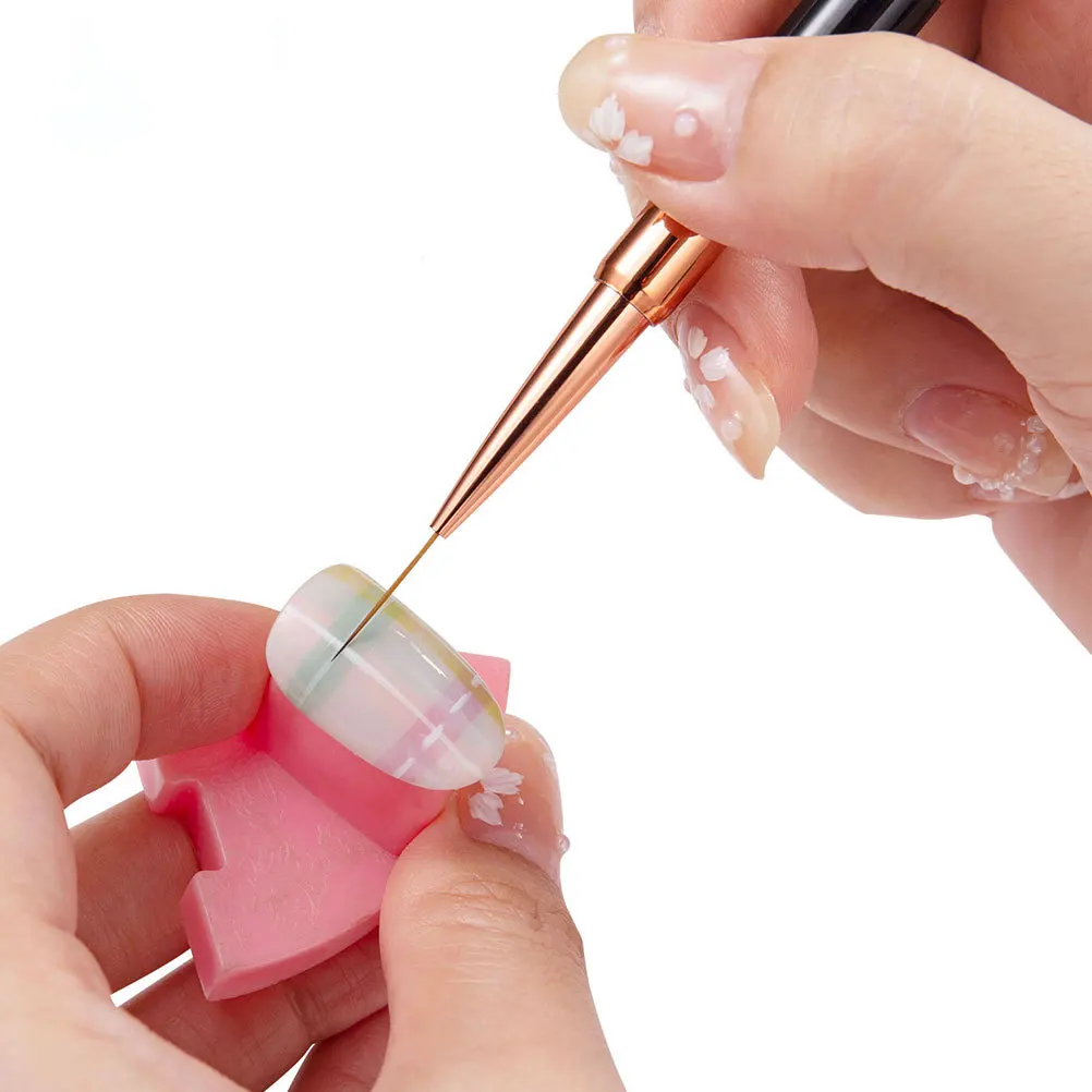 Ensemble de stylos à revêtement artistique, outil de manucure Premium pour bricolage, Kit de brosses à ongles portables, accessoires de Salon, fournitures d'art des ongles, 5 pièces