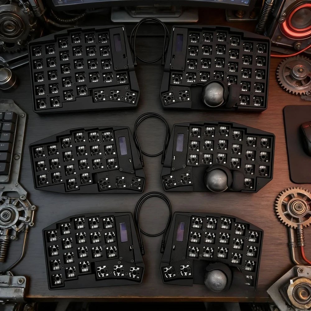 Wireless Keyball61/44/39 Split Keyboard Costom MX/Choc V1/V2 Switch Bluetooth ZMK Trackball Ergonomic Gaming Keyboard Accessory