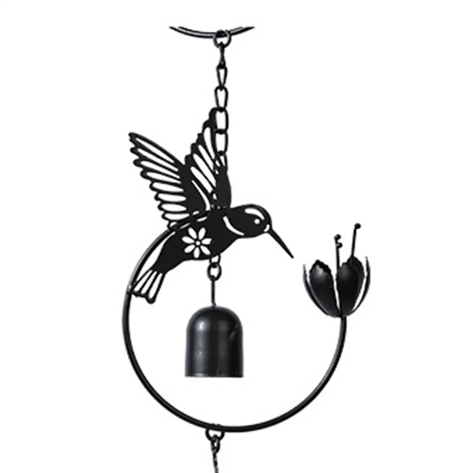 Cadena de lluvia de colibrí, campana de viento de Metal decorativa, atrapasueños de agua de lluvia, carillón de viento para canalones de jardín, aleros, drenaje, bajante, porche
