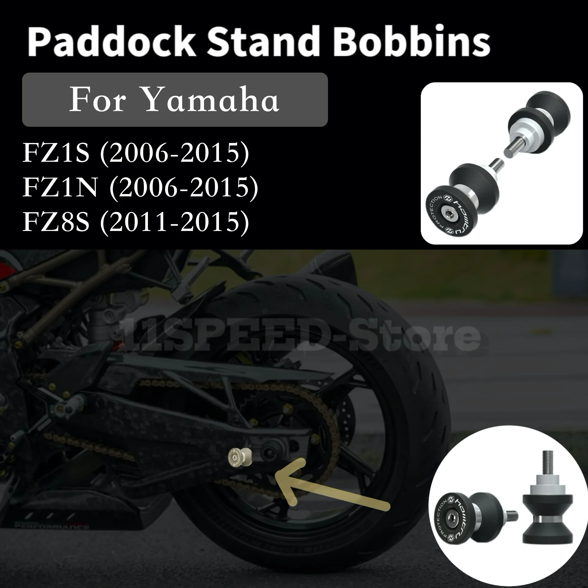 Paddock Stand Bobbins For Yamaha FZ1S FZ1N FZ8S 2006-2015 motos accessories for protection