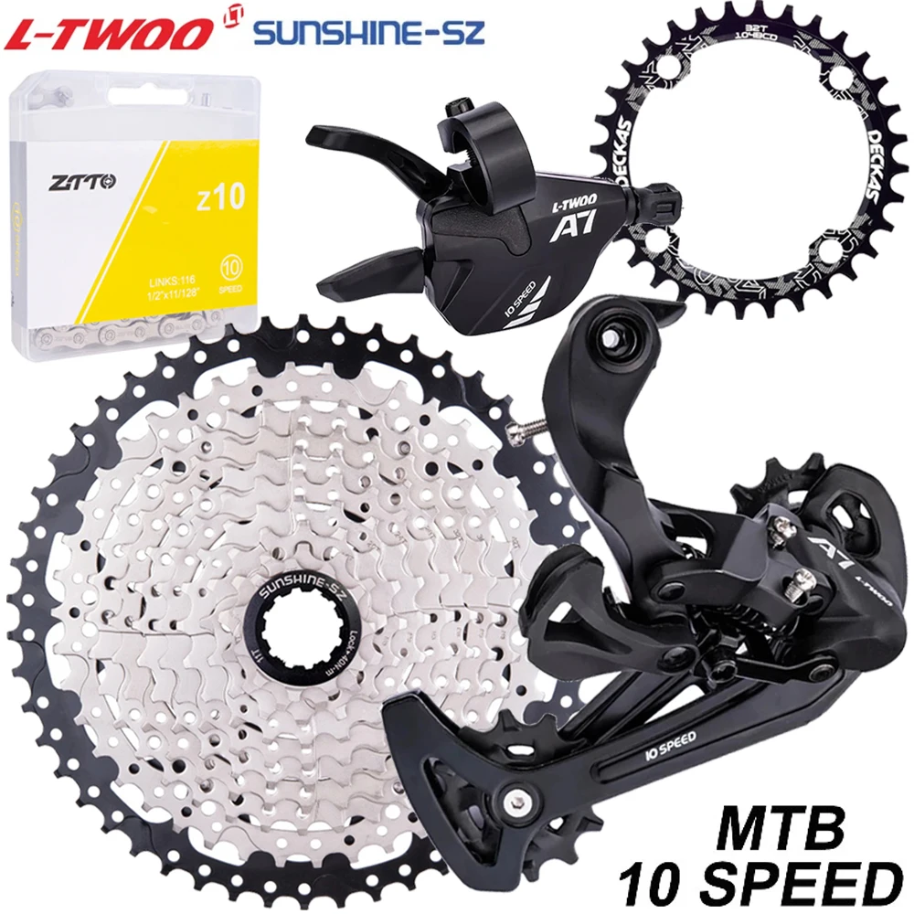 

LTWOO MTB Bike 10 Speed Groupset 1X10 Shifter Rear Derailleur 10S 50T 46T 42T 40T 36T Cassette 10V Current Chain Sprocket k7 Kit