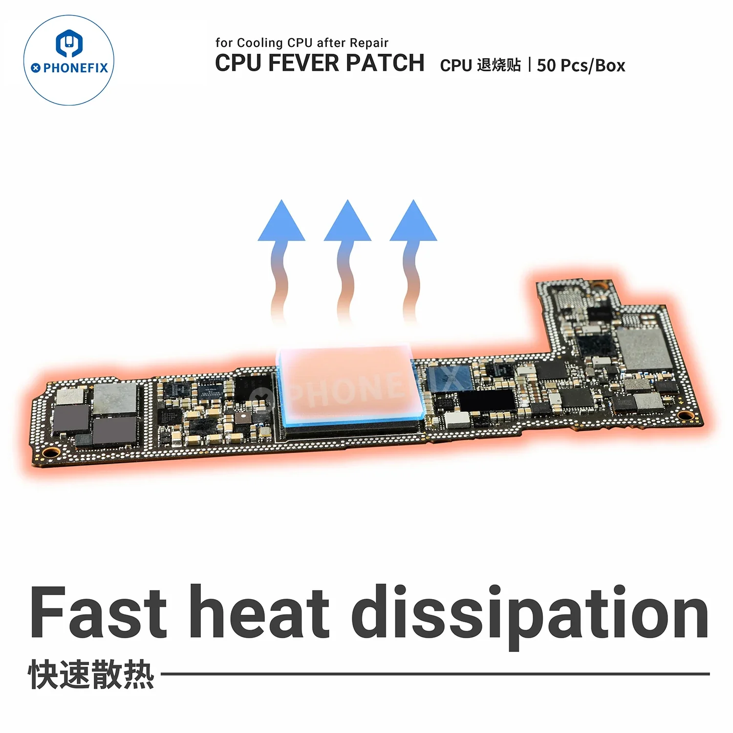 Imagem -02 - Almofada Térmica Gpu Cpu Dissipador de Calor Almofada de Silicone Condutora para Telefone pc Eletrônico Cpu Resfriamento Febre Remendo Radiador 2uul 50 Peças