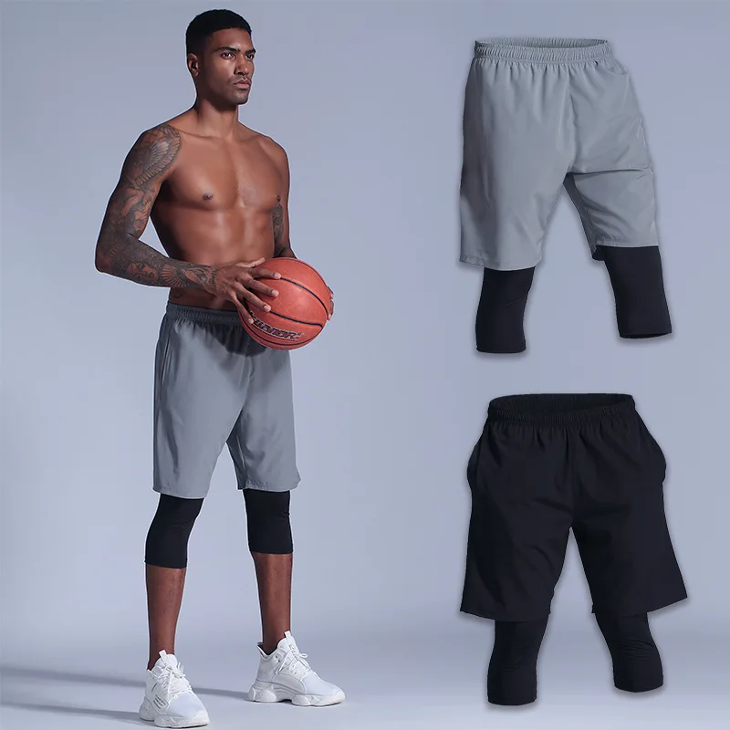Men Quick Dry Sports Shorts Summer Running Fitness Training Basketball Shorts Casual Loose Gym Workout Short Pants For Male