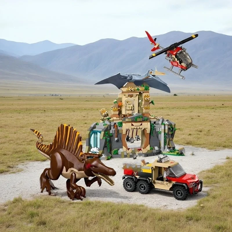 سبينوصور وFengshen الزاحف المجنح المهمة الجوية الإبداعية سلسلة نموذج الأولاد التعليمية ديناصور لغز لعبة هدية الديكور 76976 #2