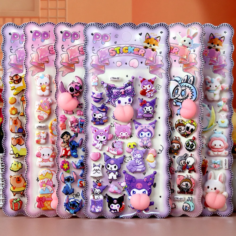 

36 шт. смешанная 3d наклейка, утолщенная наклейка для задницы, капибара, декомпрессионная наклейка, детская наклейка, игрушка