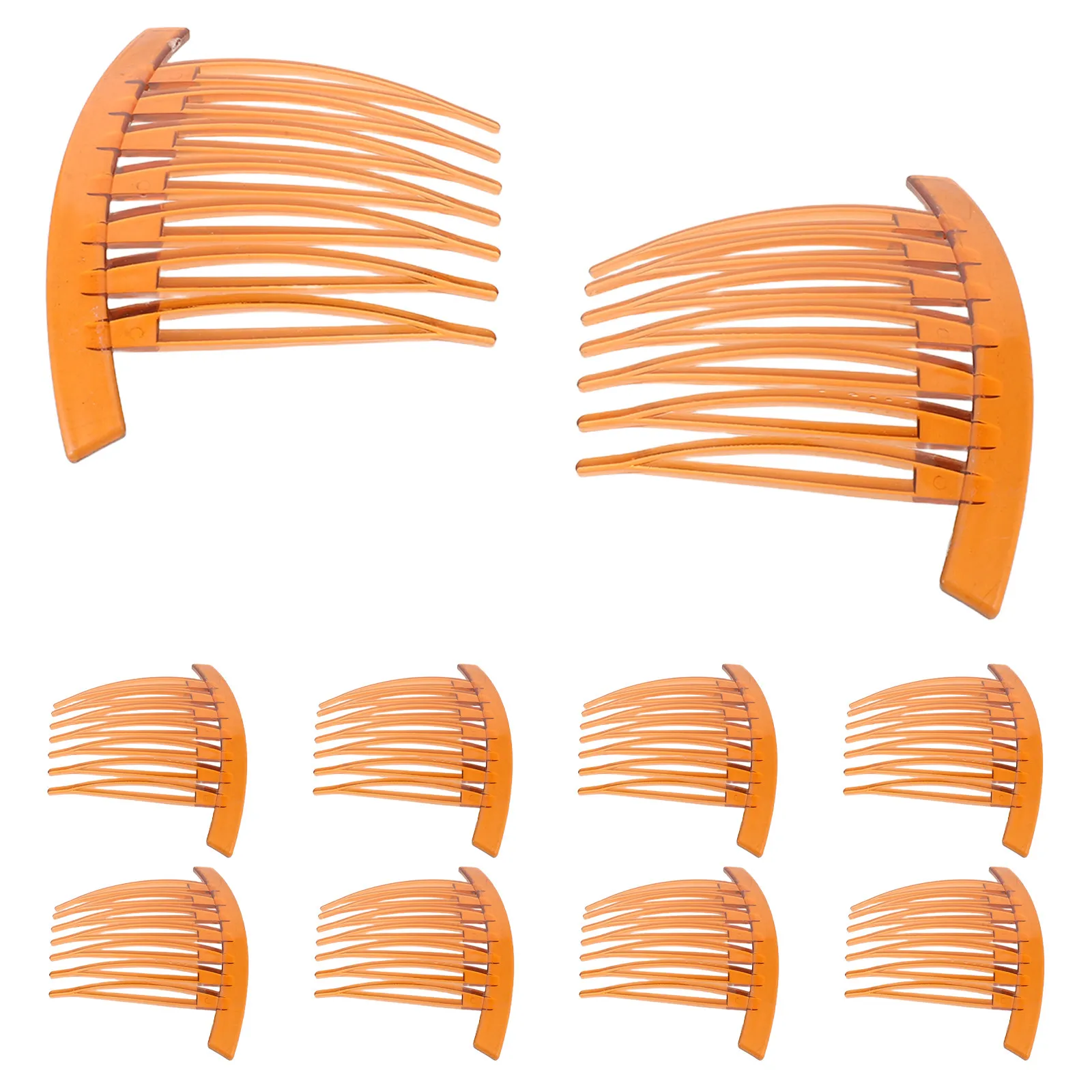 20Pcs French Side Comb Plastic 7 Tooth Strong Hold No Slip Hair Combs for Bang Styling Updo Chignon Bun Teeth Hair Side Comb