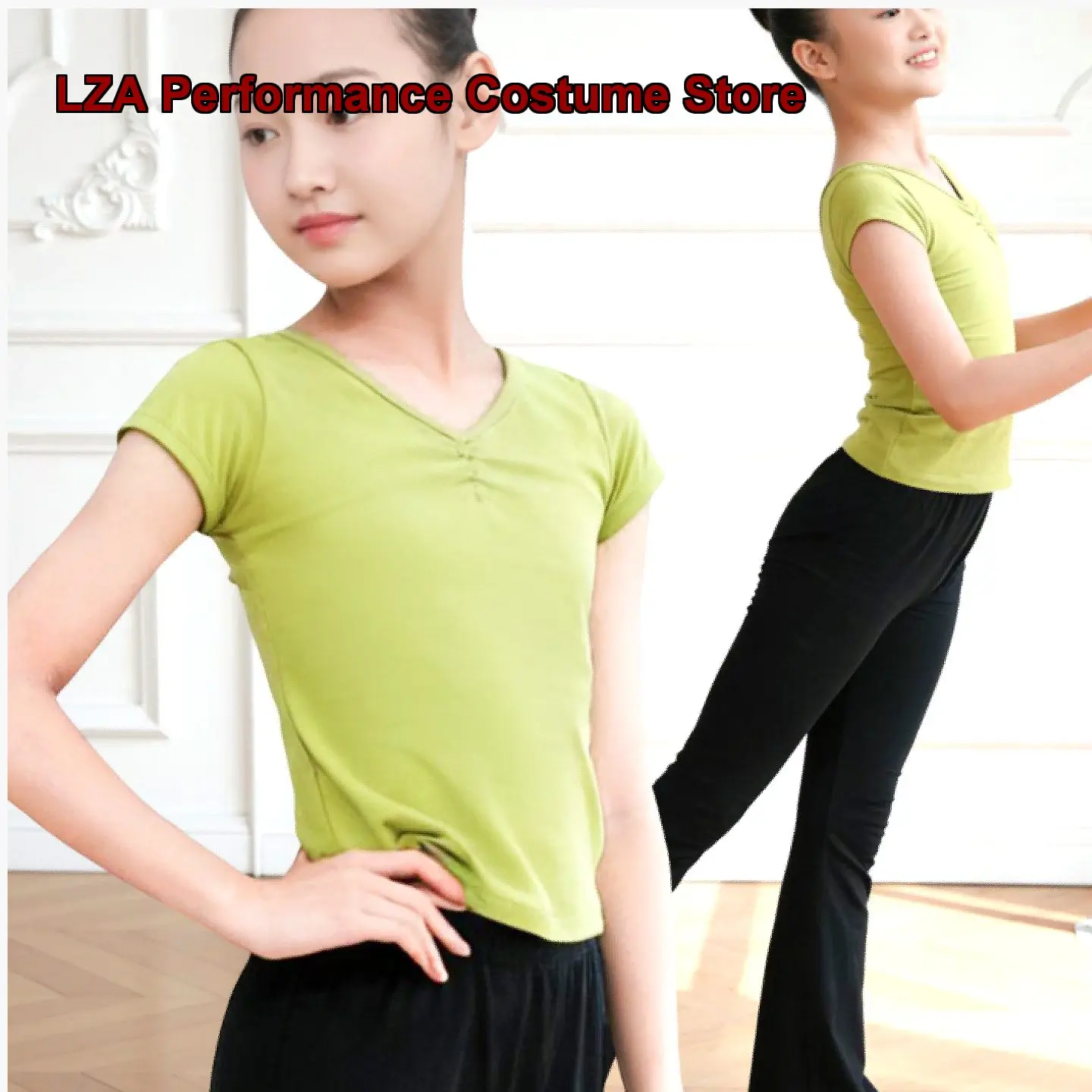 women's-adult-practice-leotard-short-sleeves-chinese-dance-kids-latin-split-set-girls