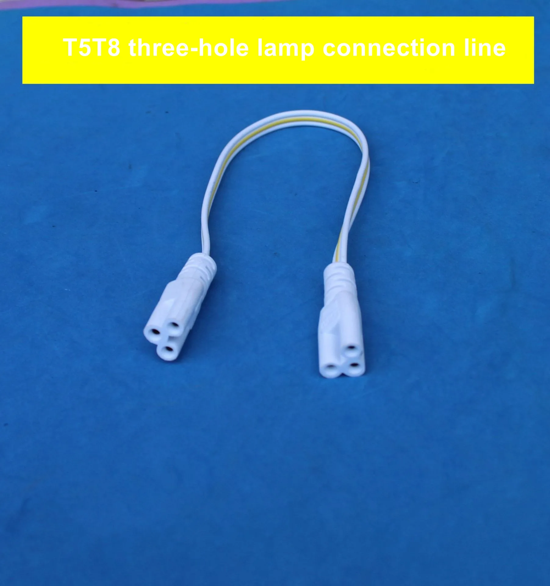 10pcs/lot Led Tube Fixture Connector T4/T5/T8 3holes Double-end Integrated Tube Flexiable Connector Cables Wire for Tube Light - view 4
