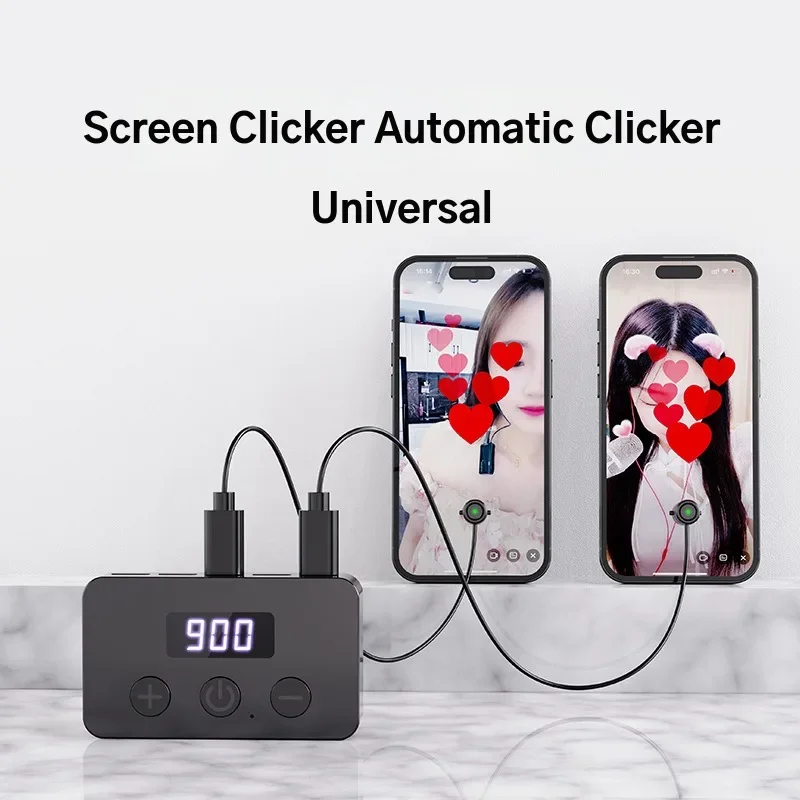 Auto Phone Screen Clicker Device Physical Simulation Finger Click Continuous Auto Point Device Universal for Live Broadcast