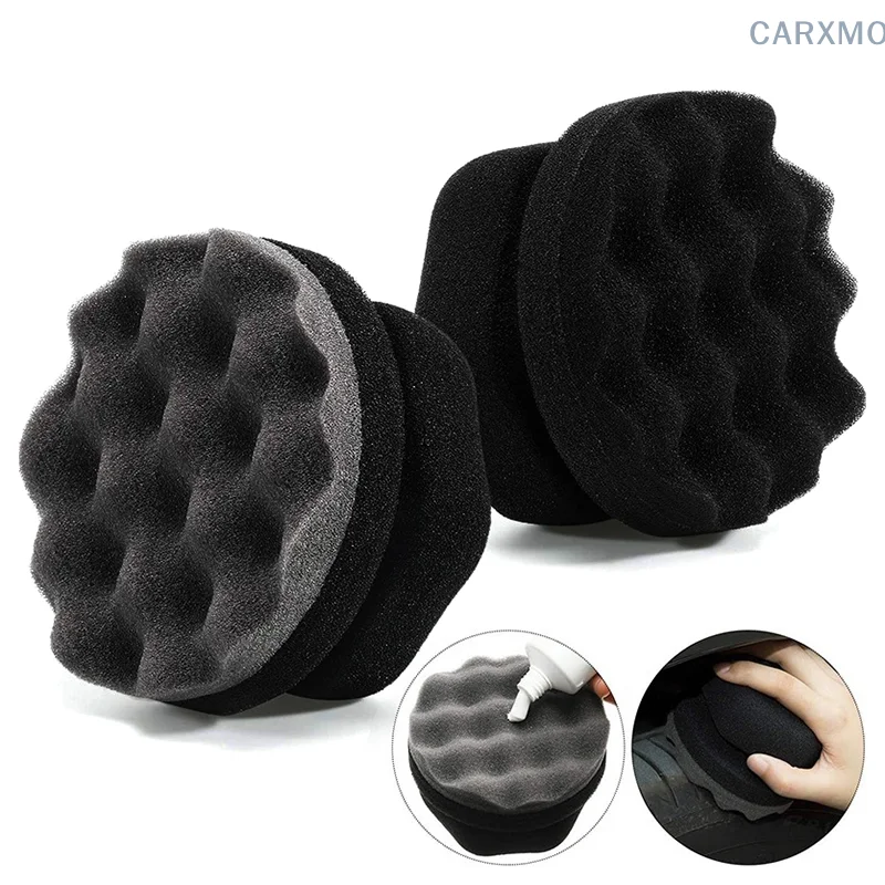 Car Wheel Wax Polishing Sponge Hexagonal Grip Applicator Hand Tire Wax Sponge High Density Sponge Car Accessories