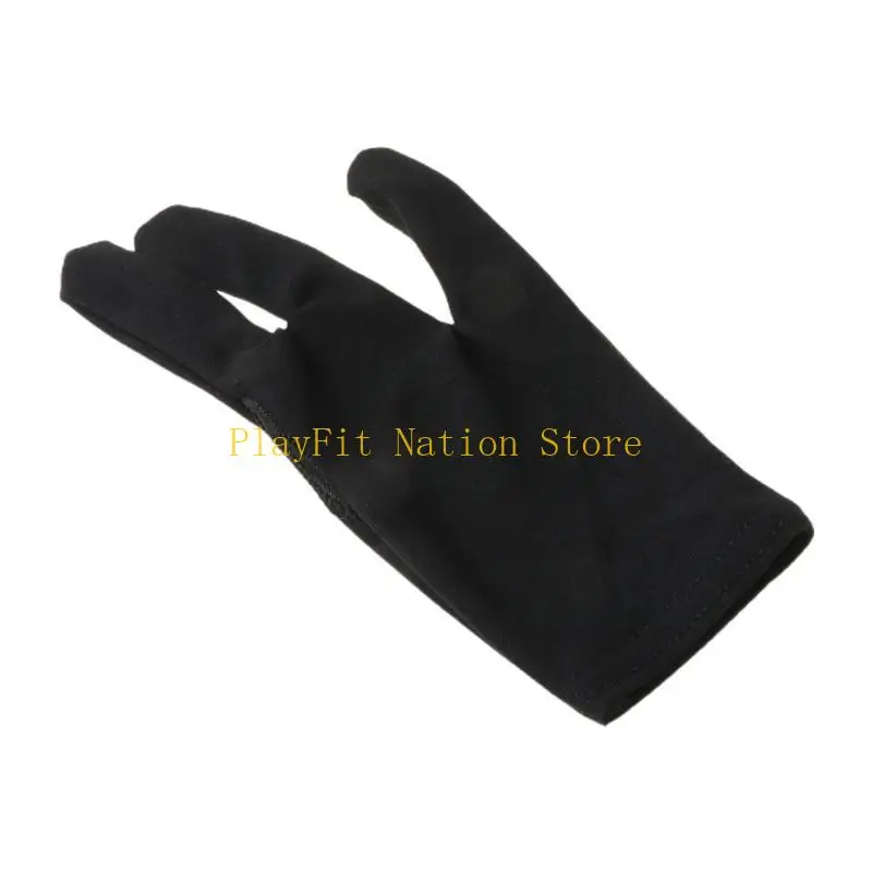 242F 1pc Black Cue Billiard Pool Shooters 3 Fingers Gloves