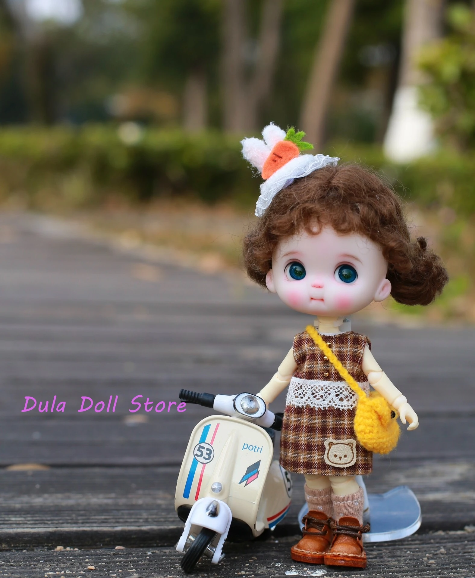 Vêtements de poupée S Dula, pince à cheveux avec oreilles de lapin, ensemble manteau pour poupée ob11 GSC