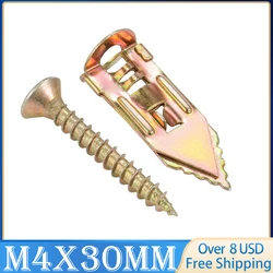 10Pcs Self Drilling Anchors Screws Self-Tapping Expansion Screw Drywall Anchor Kits Suitable for Gypsum Board Plasterboard