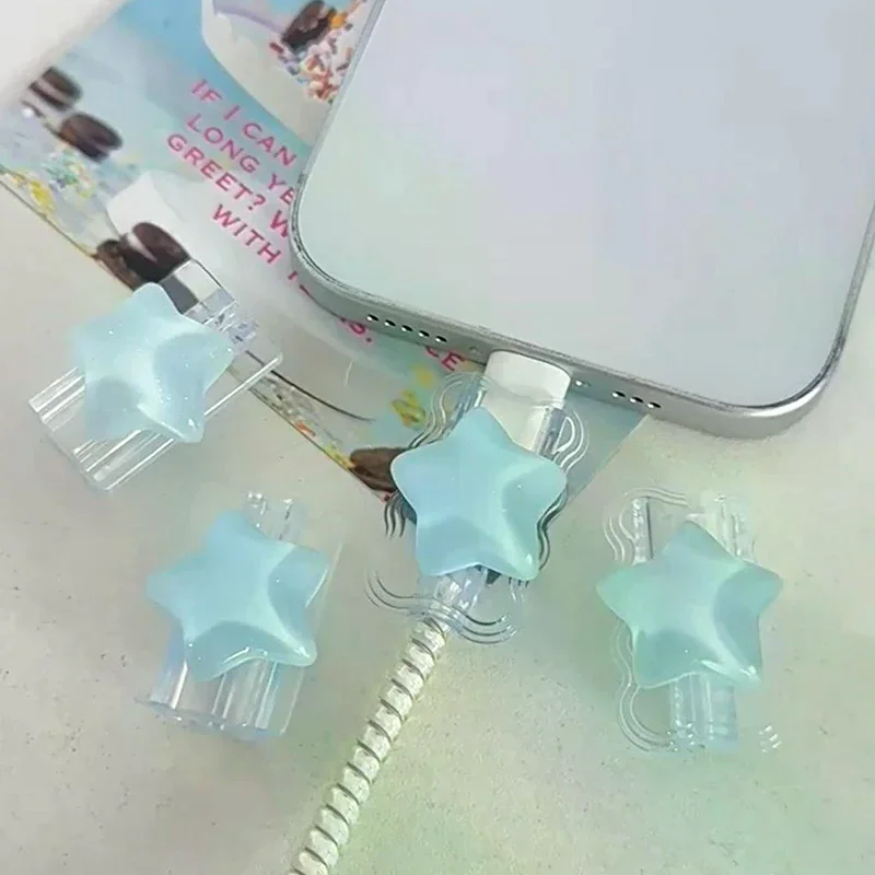 Korea Cute 3D Ocean Stars Change Charger Protector Cover Charger Line Protectors Organizer Winder Protector Cover Accessories