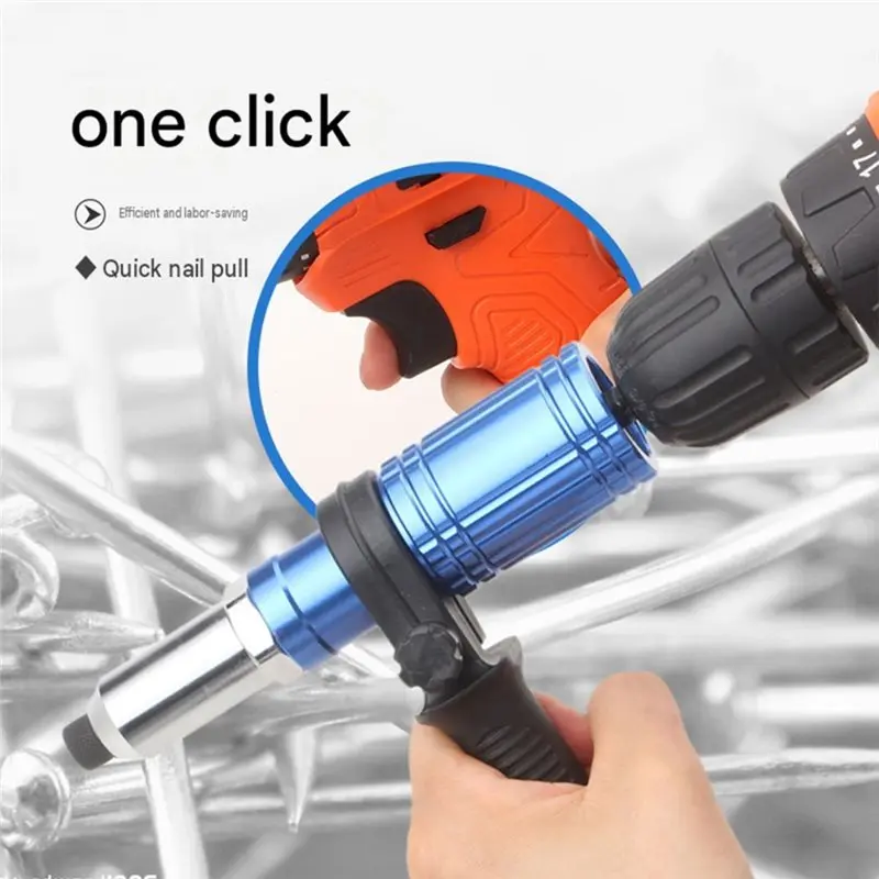 A96I-Electric Tool Accessories Rivet Nut Gun Adapter Electric Rivet Gun Rivet Nut Tool Cordless Drill Attachment Power Tool Acce
