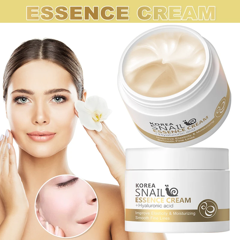 New Snail Face Cream Collagen Facial  Anti Aging Nourishing Brighten Serum Hyaluronic Acid Hydrating Moisturizing Skin Care