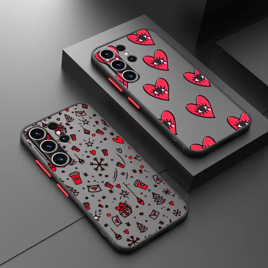 Funda trasera de teléfono Love Eye Art para Samsung Galaxy S25 Edge S22 Plus S20 S24 FE S23 Ultra S9 S10 S21