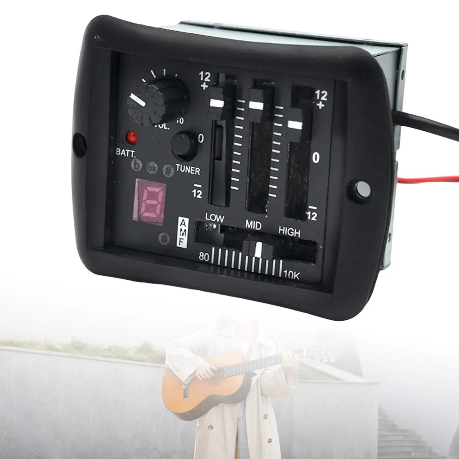 

Guitar EQ Equalizer Pickup Preamp EQ Equalizer Tuner Acoustic Folk Guitar Part for Folk Guitar Musical Instrument EQ Equalizer