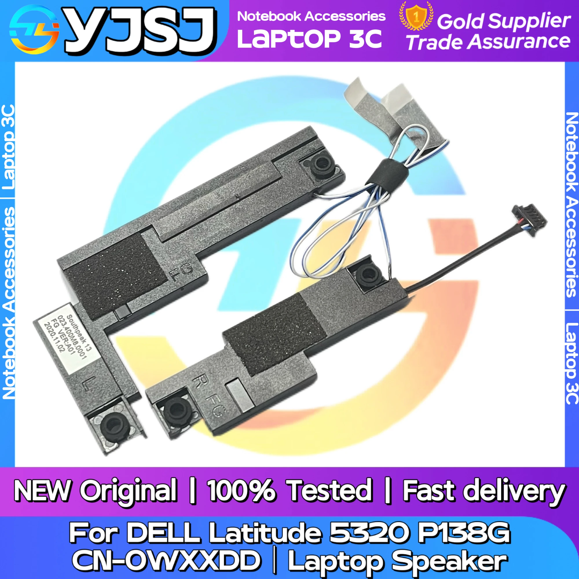 New GENUINE Original Laptop Speaker For DELL Latitude 5320 P138G E5320 built-in speaker horn audio 023.400O2.0011 CN-0WXXDD
