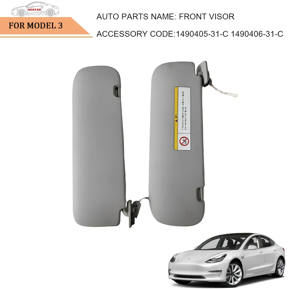 

For Tesla Model 3/Y Car Accessories Front Sun Visor Driving Position Light Shield Part Number 1490405-31-C 1490406-31-C